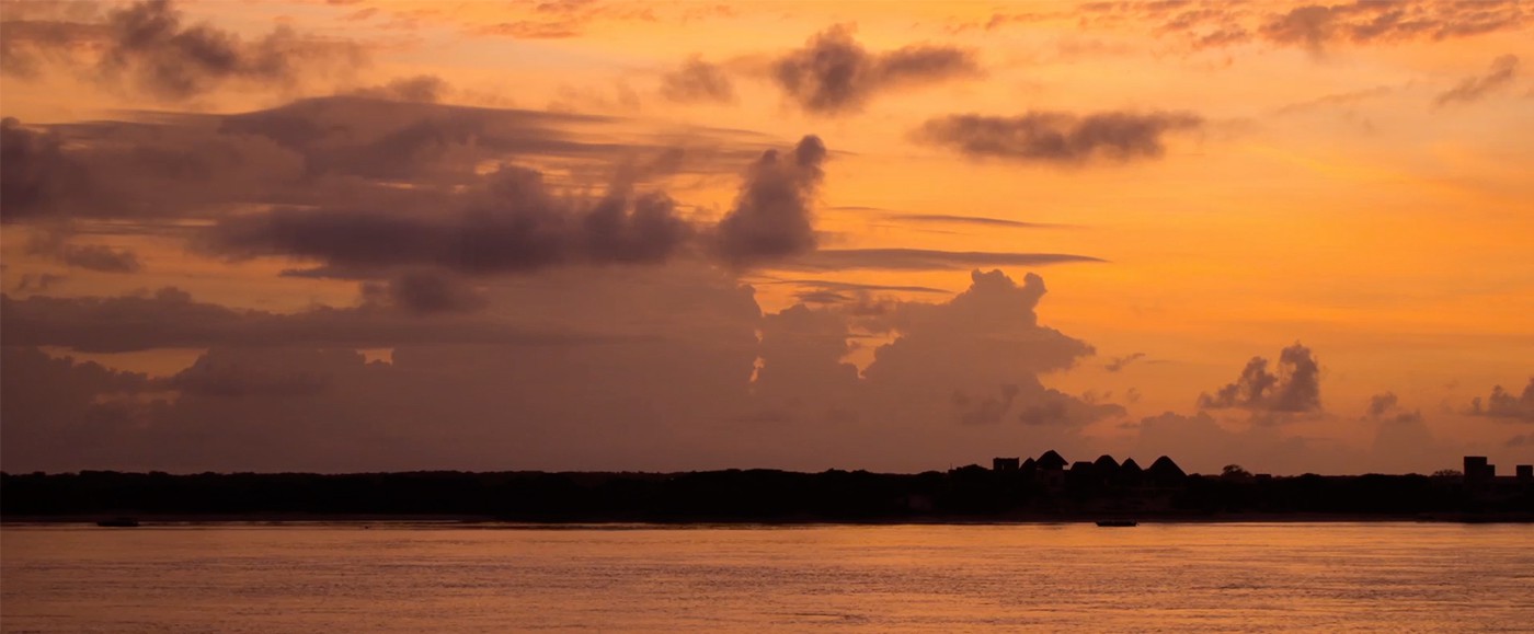 Sunrise over Indian Ocean, from Forodhani House terraces.